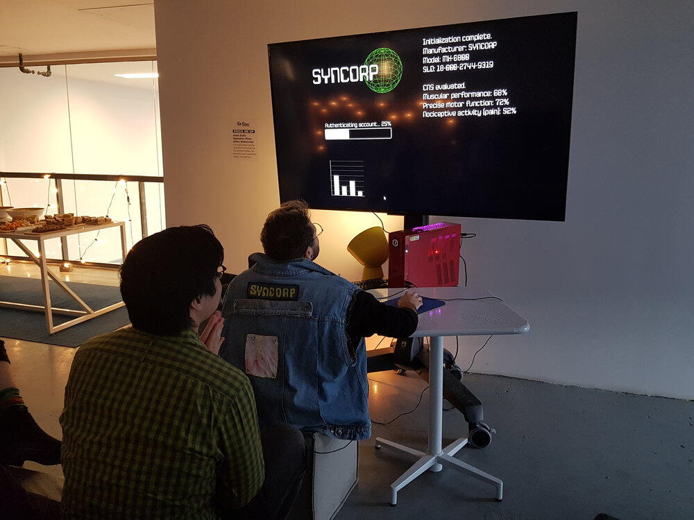 People playing Patch Me Up at the DMG Feb Fatale Showcase (Photo by Jupiter Wildwood)